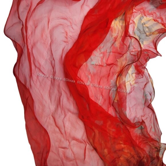 Red SILK Scarf NEW - Picture 11 of 13